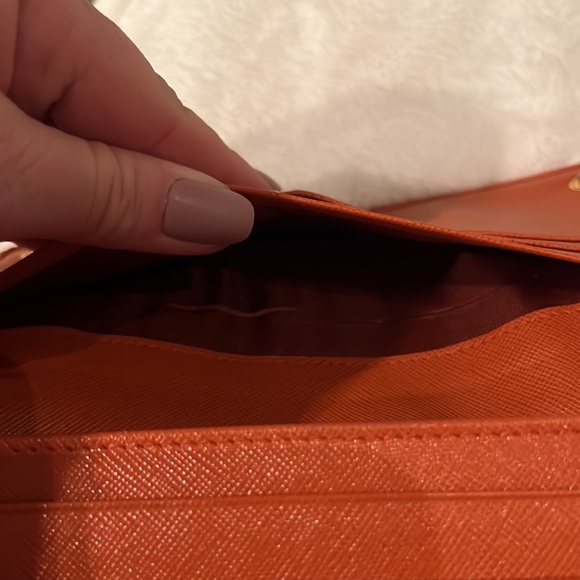 Authentic Orange Prada Wallet - Picture 9 of 16